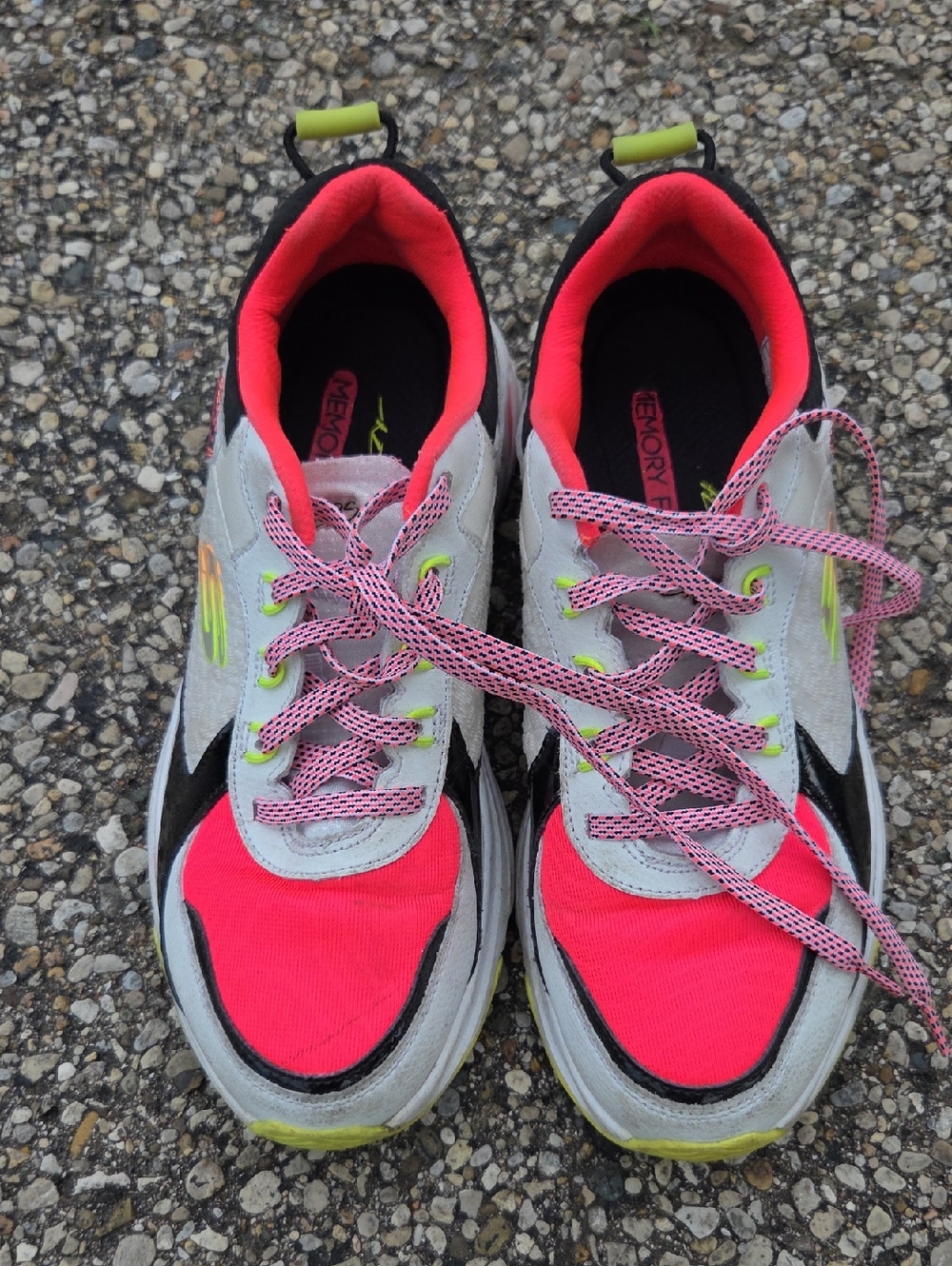 Women's Neon Pink Athletic Sneakers